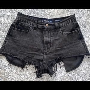 Hollister black high waisted denim shorts